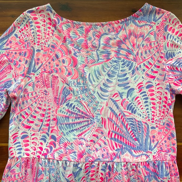 Lilly Pulitzer Geanna Tiered Swing Dress in Raz Berry Sea You Soon - Picture 7 of 15